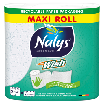 Nalys Wish Keukenpapier in Papieren Verpakking 2 stuks