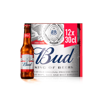 Bud Pils Bier Flessen 12 x 30 cl
