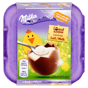 Milka Bonbons œuf coque lait / melk - 136 gr