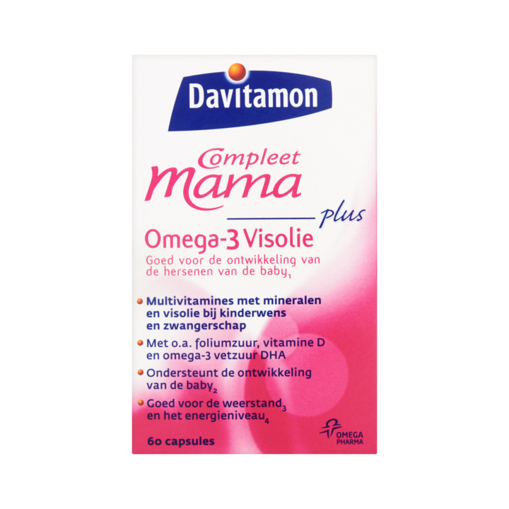 Davitamon Compleet Mama Plus Omega 3 Visolie 60 Capsules 78g