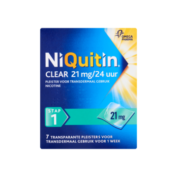 NiQuitin Clear 21 mg/24 Uur Nicotine Stap 1 7 Pleisters bij Jumbo