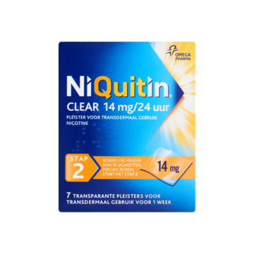 NiQuitin Clear 14 mg/24 Uur Nicotine Stap 2 7 Pleisters bij Jumbo