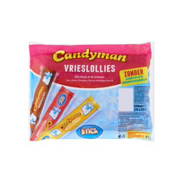 Candyman Vrieslollies 10 x 50 ml bij Jumbo