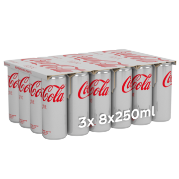 Coca Cola Light Blikjes Tray 24 Stuks 33cl