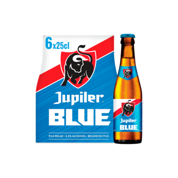 Jupiler Blue Pils Bier Flessen 6 x 25 cl