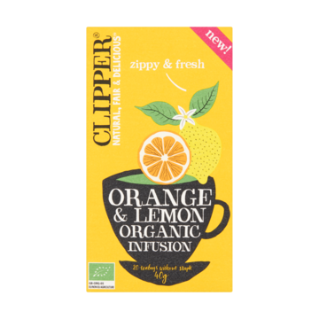Clipper Orange & Lemon Organic Infusion 20 Stuks 40 g bij Jumbo