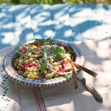 Kikkererwten salade met tonijn