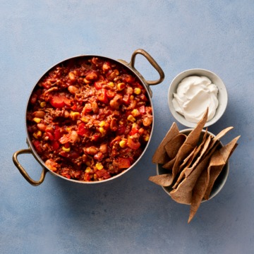 Chili con carne met tortillachips