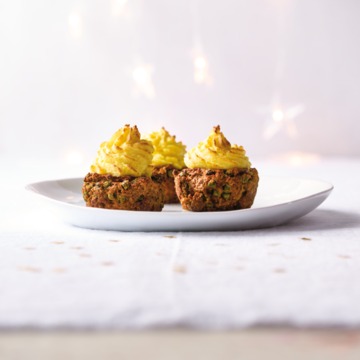 Mini-vegagehaktbroodjes met aardappelpuree