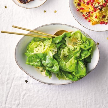 Groene salade met dragondressing