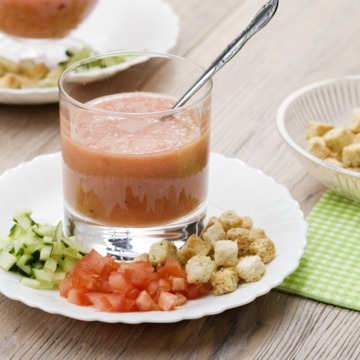 Tomaat-paprika gazpacho